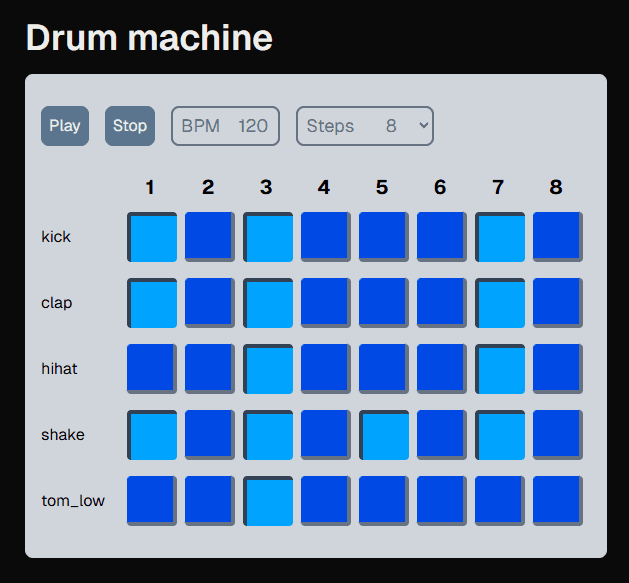 Imagen de proyecto Drum Machine